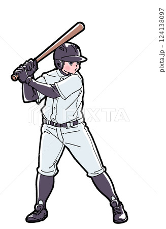 野球をする男の子のイラスト 124138097