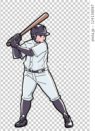 野球をする男の子のイラスト 124138097