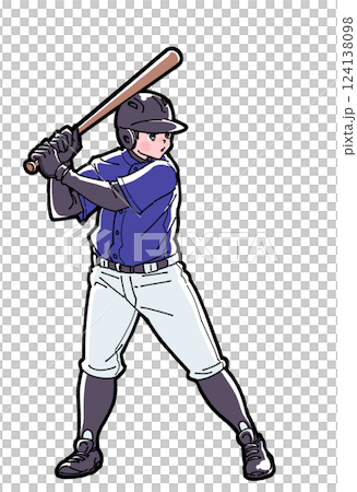 野球をする男の子のイラスト 124138098