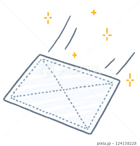 シンプルな雑巾のイラスト 124138228