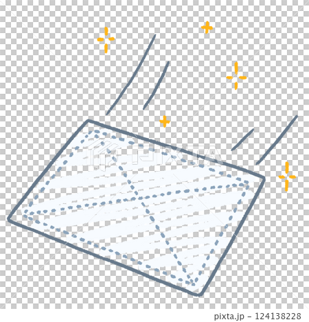 シンプルな雑巾のイラスト 124138228