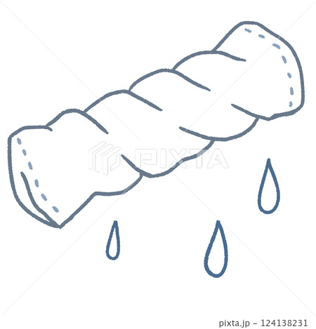 シンプルな雑巾のイラスト 124138231