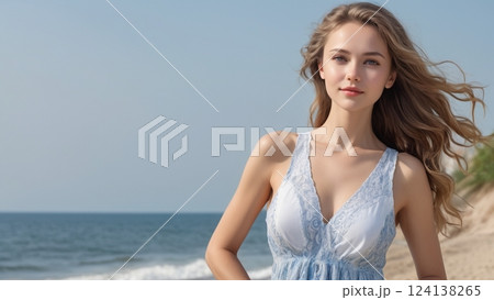 海辺の美女 124138265