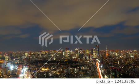 東京夜景・渋谷から望む大都会 東京夜景・渋谷から望む大都会 124138506