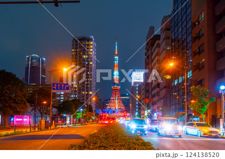 東京タワー・ライトアップ 東京タワー・ライトアップ 124138520