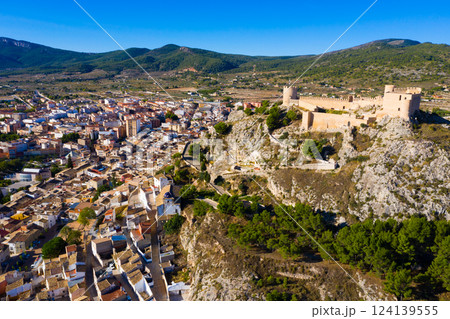 Aerial panoramic view of Ares de Maestrat in province of Castellon Aerial panoramic view of Ares de Maestrat in province of Castellon 124139555