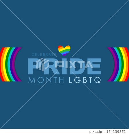 LGBTQ Pride Celebration with Rainbow Brackets LGBTQ Pride Celebration with Rainbow Brackets 124139871