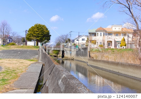 埼玉県吉川市大場川沿いの風景2025年3月 124140007