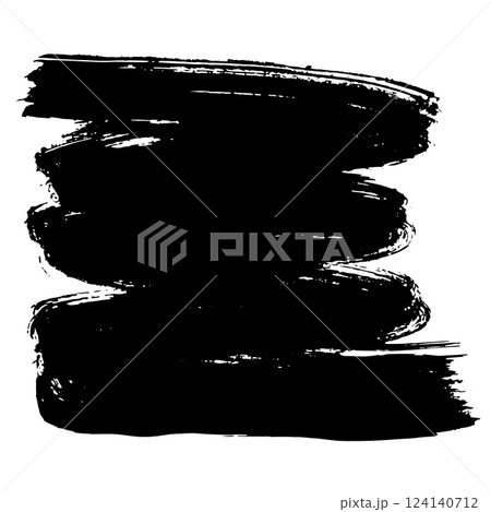 Hand Drawn Painted Brush Grunge Stroke Banner for Text Boxes 124140712