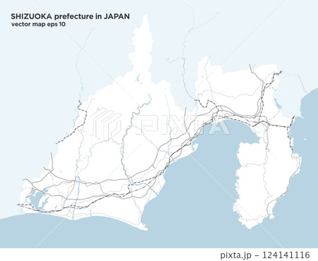 日本の静岡県のシンプルなロードマップ 124141116