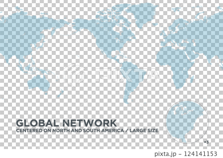 以美洲為中心的點世界地圖，大尺寸 124141153