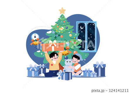 New years Eve Illustration concept. New years Eve Illustration concept. 124141211