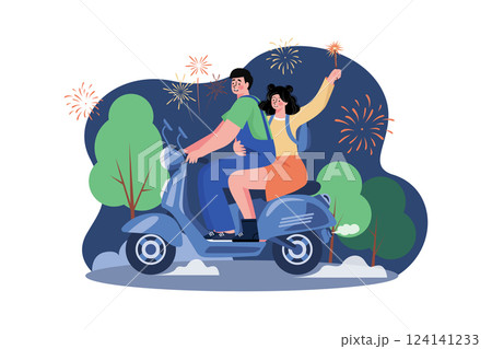 New years Eve Illustration concept. 124141233