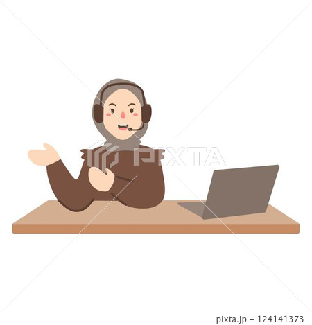 Woman Working on the Desk 124141373