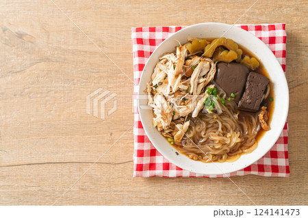 Stewed Chicken Noodle Soup Bowl Stewed Chicken Noodle Soup Bowl 124141473