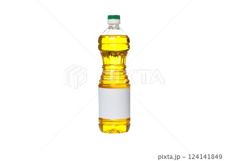 PNG, Sunflower oil in plastic bottle, isolated on white background 124141849