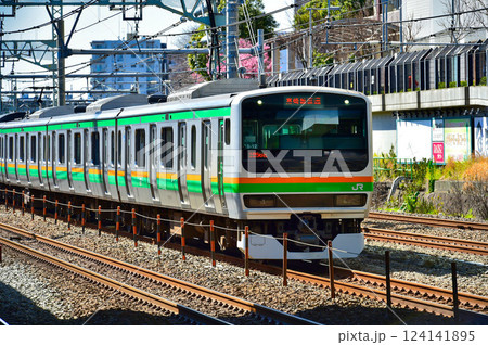 東海道線　高崎線　E231系　新子安駅 124141895