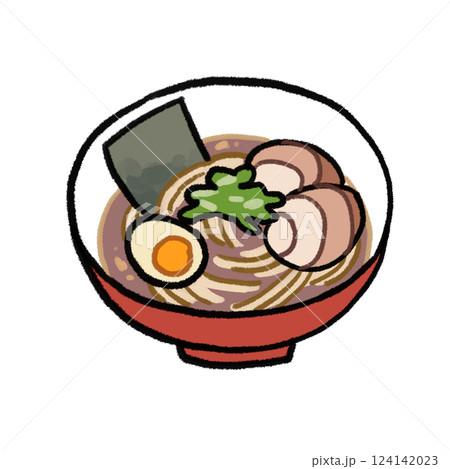 醤油ラーメンのイラスト 124142023