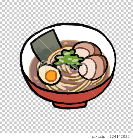 醤油ラーメンのイラスト 124142023