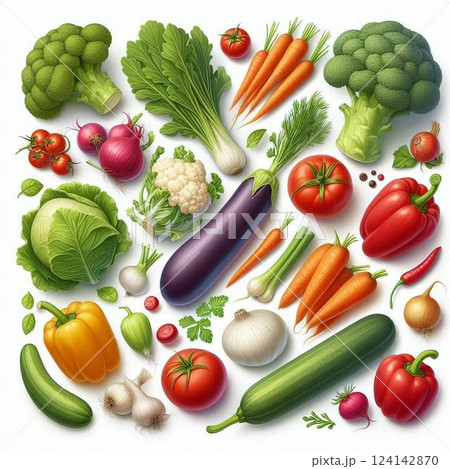 色々な野菜のイラスト 124142870