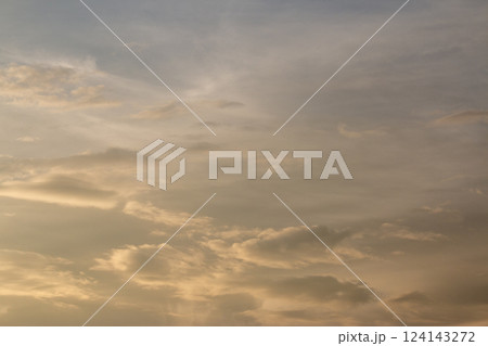 colorful dramatic sky with cloud at sunset 124143272