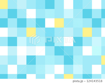 モザイク ブルー イメージ 背景素材 124143518