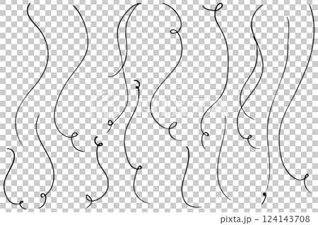 縦の手描きの文字の下の線 アンダーラインセット ベクター 縦の手描きの文字の下の線 アンダーラインセット ベクター 124143708