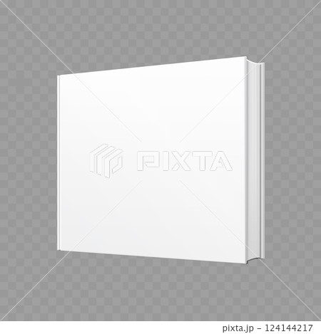 Blank Book with White Cover. Vector Blank Book with White Cover. Vector 124144217