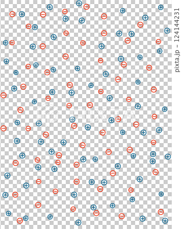 プラスイオンとマイナスイオンの背景 プラスイオンとマイナスイオンの背景 124144231