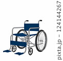 斜めから見た車椅子の3dレンダリング 124144267