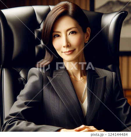 品格のある　女性CEOの微笑み 124144484
