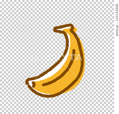 バナナのゆるいベクターイラスト素材 124145688