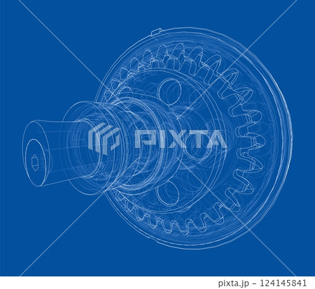 Wave Reducer. Vector illustration, 3d render 124145841