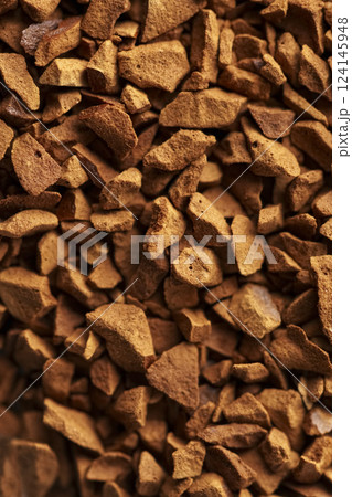 macro background of instant coffee 124145948