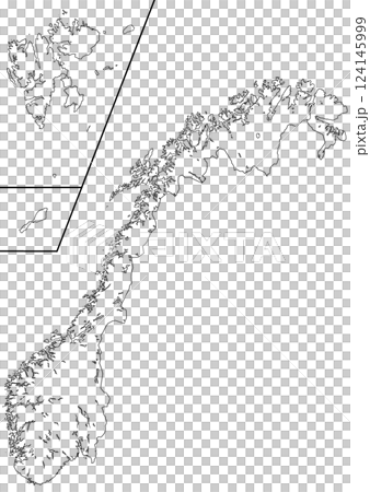 Blank map of Norway 124145999