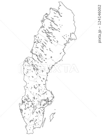 白地図　スウェーデン 124146002