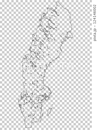 白地図　スウェーデン 124146002