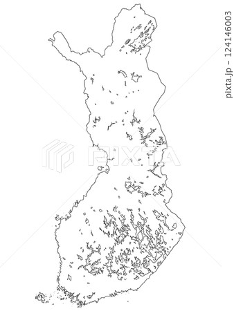 白地図　フィンランド 124146003