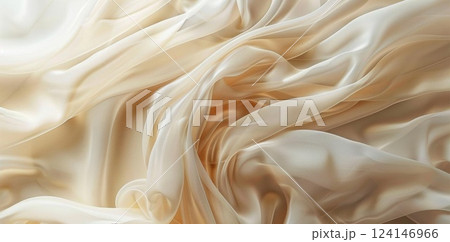 Ethereal Elegance. Delicate, flowing chiffon fabric texture concept 124146966