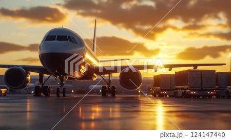 航空物流の中心地、国際貿易のダイナミクス、貨物輸送の効率化 124147440