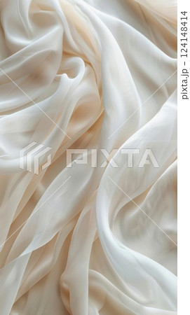 Serene Elegance. Light and airy chiffon fabric texture 124148414
