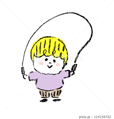 なわとびをする子ども 124148782