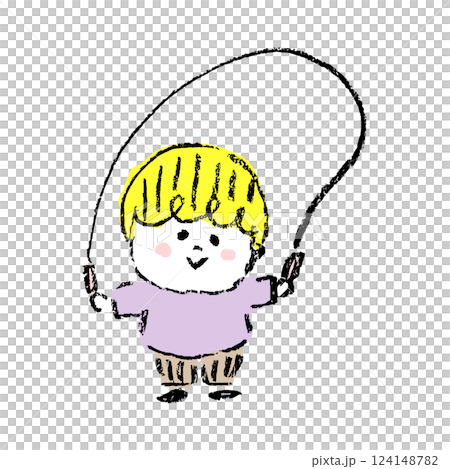 なわとびをする子ども 124148782