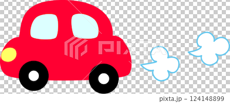 Running red car 124148899