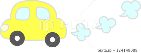 走る黄色の車 124149089