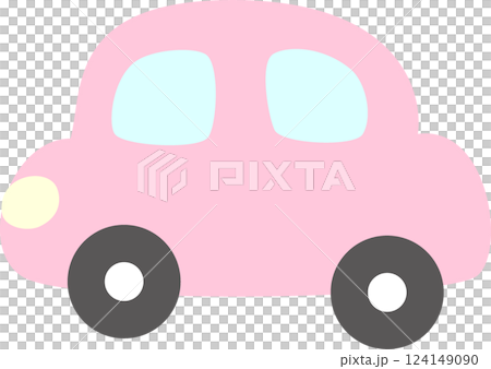 走るピンクの車 124149090