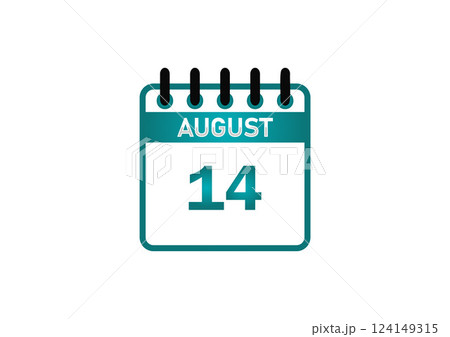 August 14 Calendar Image 124149315