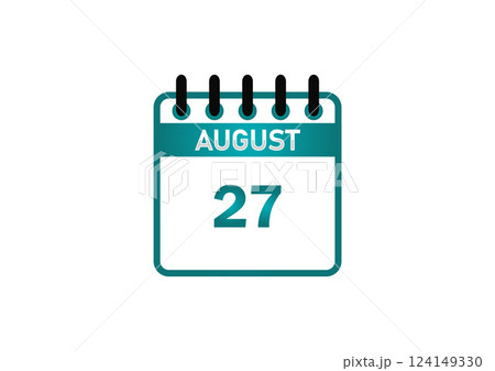 August 27 Calendar Date 124149330