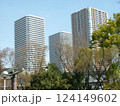 平和公園から望む武蔵小杉の高層マンション 124149602