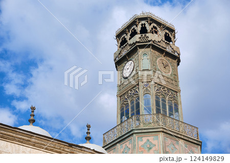 Clock tower of Alabaster mosque Clock tower of Alabaster mosque 124149829